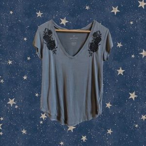 american eagle embroidered top